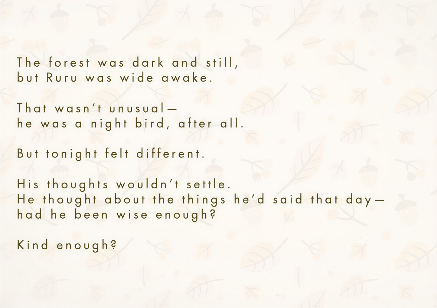 Ruru’s Restless Night (Sleep & Mental Well-being)