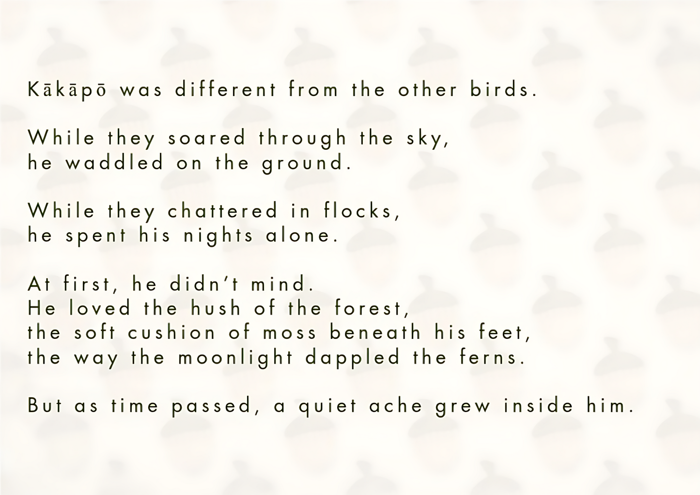 Kākāpō’s Lonely Night (Friendship & Connection)